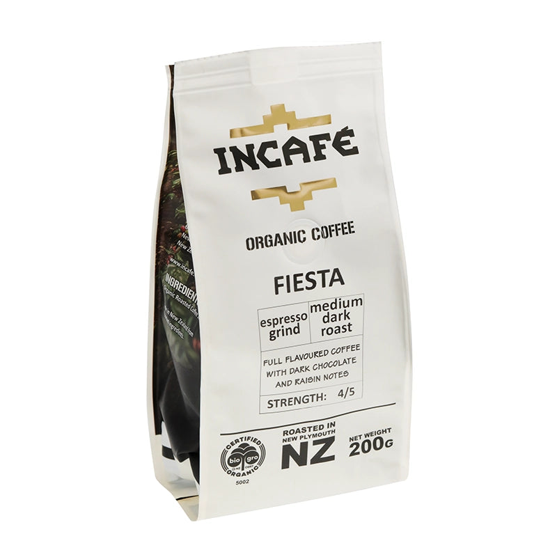 Fiesta Organic Coffee Espresso grind 200g New Zealand
