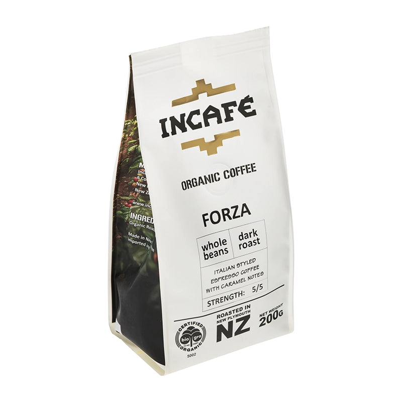 Forza Organic Coffee Whole Beans 200g New Zealand