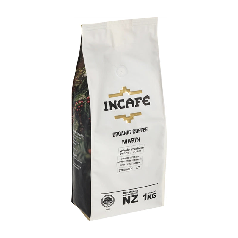 Marin Organic Coffee Whole Beans 1kg New Zealand