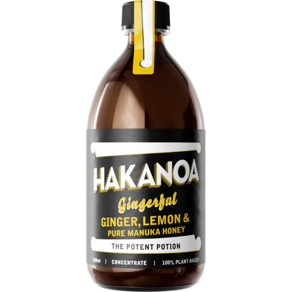 Hakanoa Ginger, Lemon & Pure Mānuka Honey — 500ml (Gingerful)
