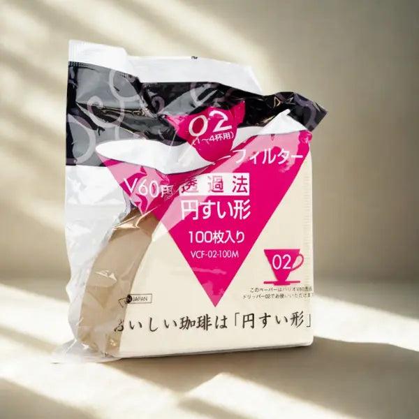 Hario V60 02 Coffee Paper Filters (100 Pack) – Made in Japan for 1–4 Cup Pour Over Brewing