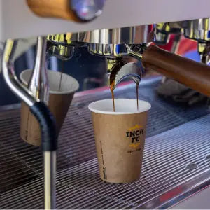 Freshly brewed organic coffee