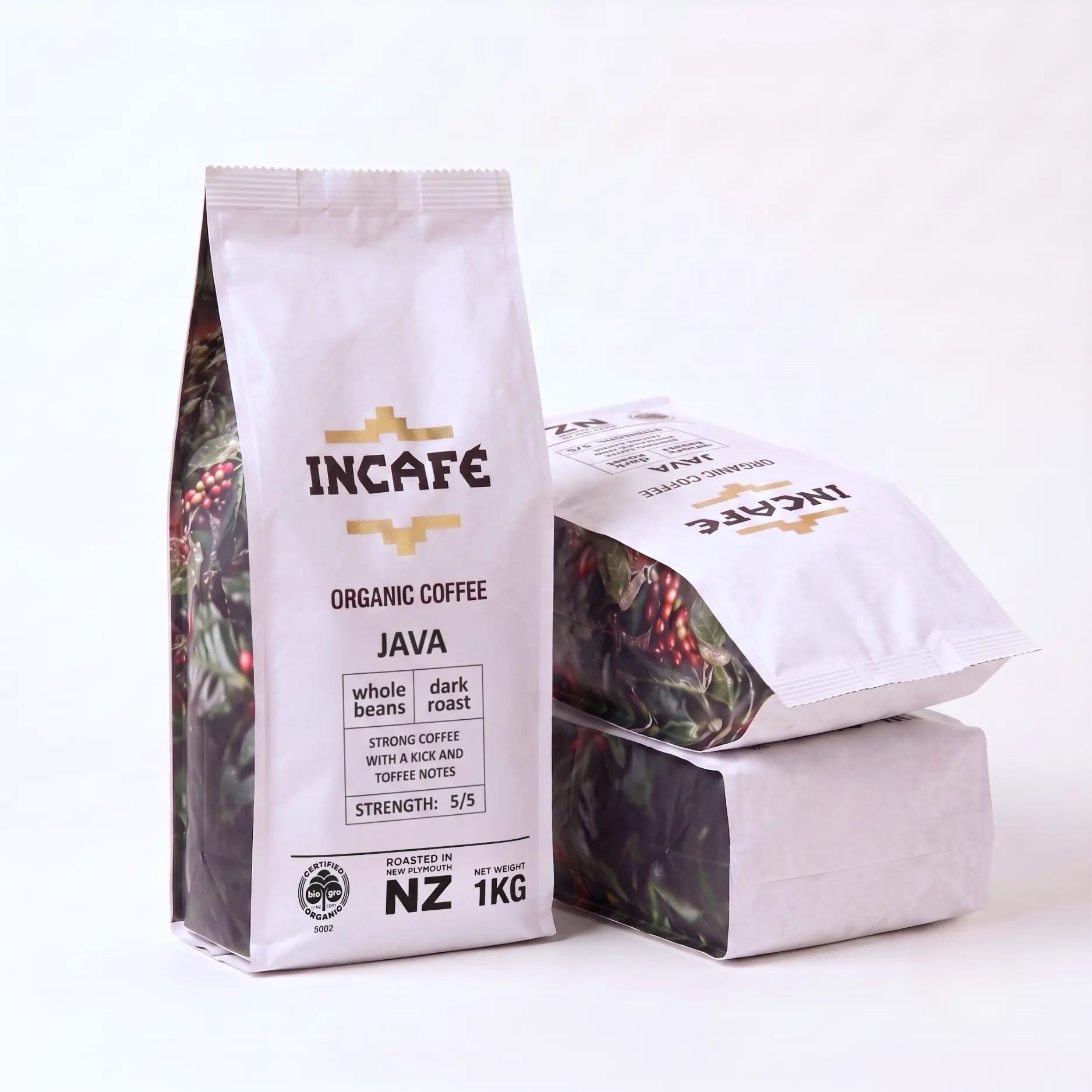 IncaFé roasted organic coffee